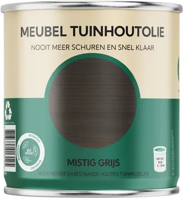Tuinhoutolie Meubelolie – Mistig Grijs – 750 ml