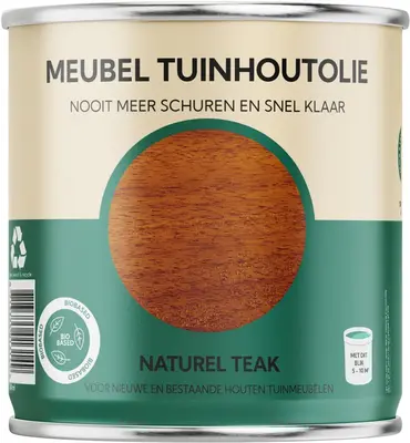 Tuinhoutolie Meubelolie – Naturel Teak – 750 ml