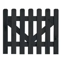 Tuinpoort Vuren Zwart Gelakt – 180 x 80 cm – Geschaafd - afbeelding 1