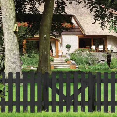 Tuinpoort Vuren Zwart Gelakt – 180 x 80 cm – Geschaafd - afbeelding 3