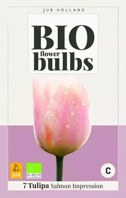 Tulipa salmon impression 7 bloembollen biologisch geteeld - afbeelding 1