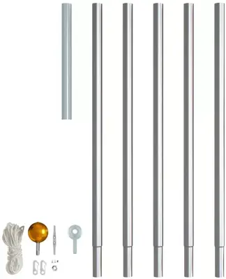 Twinkly aluminium paal tbv ledboom 6 meter - afbeelding 1