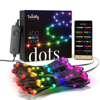 Twinkly Dots 400 RGB Flexible LED Light String 20 m 16 Million Colors Generation II - afbeelding 1