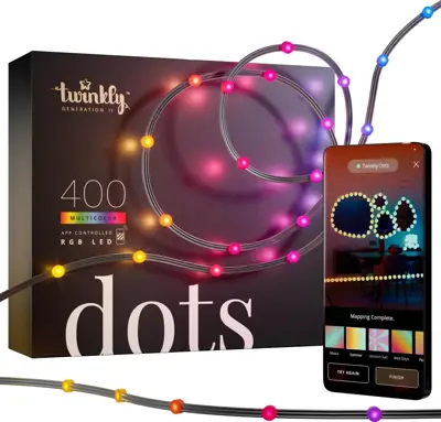 Twinkly Dots 400 RGB Flexible LED Light String 20 m 16 Million Colors Generation II - afbeelding 2