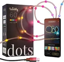 Twinkly Dots app-gestuurd flexibel LED lichtsnoer 60 RGB (16 miljoen kleuren) 3 meter transparant draad - afbeelding 2