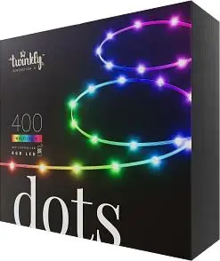 Twinkly Dots app-gestuurde flexibele LED lichtsnoer met 400 RGB 16 miljoen kleuren 20 meter transparant draad - afbeelding 1