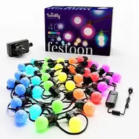 Twinkly Festoon app-gestuurd LED lichtsnoer 40 RGB 16 miljoen kleuren 20 meter zwarte kabel - afbeelding 2