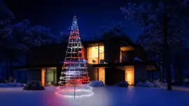 Twinkly Light tree - 1200 LED vlaggenmast kerstboom 8 meter 16 miljoen kleuren + warm wit - afbeelding 2