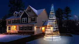 Twinkly Light tree - 1200 LED vlaggenmast kerstboom 8 meter 16 miljoen kleuren + warm wit - afbeelding 3