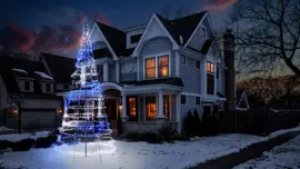 Twinkly Light tree - 1200 LED vlaggenmast kerstboom 8 meter 16 miljoen kleuren + warm wit - afbeelding 5