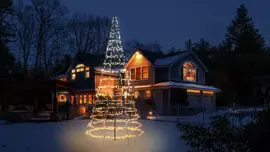 Twinkly Light tree - 1200 LED vlaggenmast kerstboom 8 meter 16 miljoen kleuren + warm wit - afbeelding 6