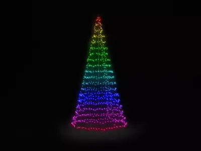 Twinkly Light Tree LED kerstverlichting Generation II 750 lampjes 4 meter incl. paal multicolor - afbeelding 4