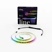 Twinkly Line Extension kit app-gestuurde zelfklevende + magnetische LED lichtstrip RGB 16 miljoen kleuren uitschuifbaar 1,5 meter zwarte strip - afbeelding 2
