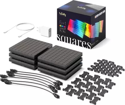 Twinkly Squares 5+1 multicolor app gestuurde LED panelen - afbeelding 2