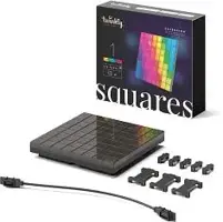 Twinkly Squares Extensions app-gestuurde LED Panelen met 64 RGB (16 Miljoen Kleuren) Pixels Zwart 1 Verlengstuk - afbeelding 2