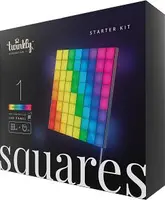 Twinkly Squares Starter kit app-gestuurde LED panelen 64 RGB 16 miljoen kleuren pixels zwart 1 master paneel - afbeelding 1
