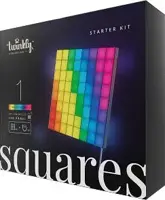 Twinkly Squares Starter kit app-gestuurde LED panelen 64 RGB 16 miljoen kleuren pixels zwart 1 master paneel - afbeelding 1