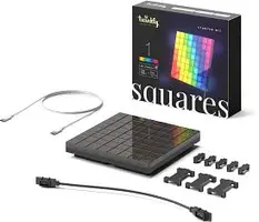 Twinkly Squares Starter kit app-gestuurde LED panelen 64 RGB 16 miljoen kleuren pixels zwart 1 master paneel - afbeelding 2