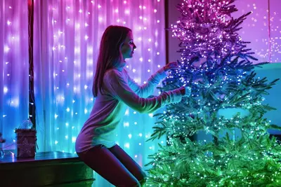 Twinkly Strings LED snoer kerstverlichting Generation II 100 lampjes 8 meter multicolor - afbeelding 18