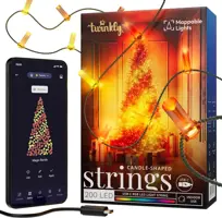 Twinkly Strings USB-C kaarsen 200 RGB-leds 12 m groene draad decoratieve binnenverlichting - afbeelding 2
