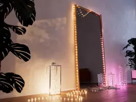 Twinkly Strings USB-C kaarsen 200 RGB-leds 12 m groene draad decoratieve binnenverlichting - afbeelding 7