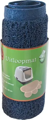 Uitloopmat poot 60x45 cm, donkerblauw. - afbeelding 1