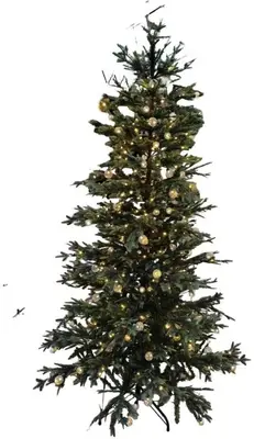 Uniplant kerstboom met lichtjes 210cm - afbeelding 1