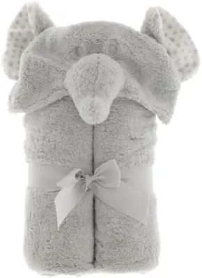 Unique Living badjas plush baby animal elephant 100cm grijs