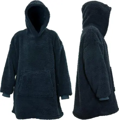 Unique Living hoodie teddy dark blue 