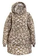 Unique Living hoodie zion 87cm taupe - afbeelding 1