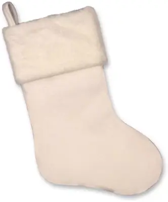 Unique Living kerstsok  45cm wit