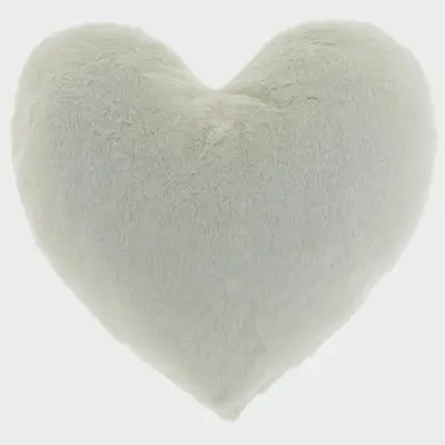 Unique Living kussen heart 45x35cm dove white - afbeelding 2