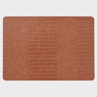 Unique Living placemat bodil 30x43cm leather brown  - afbeelding 2