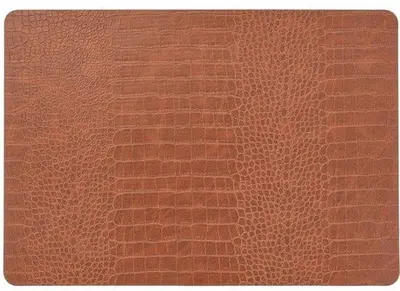 Unique Living placemat bodil 30x43cm leather brown  - afbeelding 1