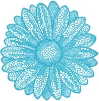 Unique Living placemat flower 38cm light blue  kopen?