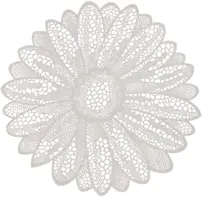 Unique Living placemat flower 38cm white  kopen?