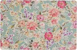 Unique Living placemat flowers 28.5x43.5cm surf blue  kopen?