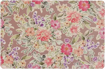 Unique Living placemat flowers 28.5x43.5cm taupe 