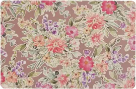 Unique Living placemat flowers 28.5x43.5cm taupe  kopen?