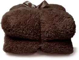 Unique Living plaid teddy 150x200cm rockey brown