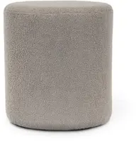 Unique Living poef polyester teddy 35x38cm chateau grey  kopen?