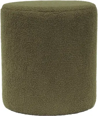 Unique Living poef polyester teddy 35x38cm winter green 