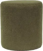 Unique Living poef polyester teddy 35x38cm winter green  kopen?