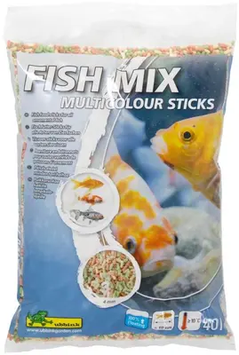 Uver Visvoer Fish Mix Multicolour 40L, 5-20 mm