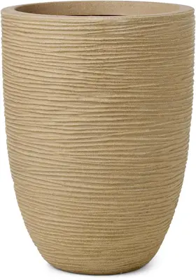 Vaas elegant lg rib nl d34h46cm bg - afbeelding 1