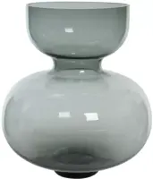Vaas glas 22x25 cm grijs kopen?
