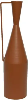 Vaas ijzer 13x50 cm bruin