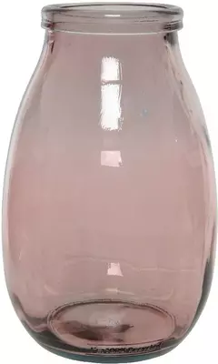 Vaas recycled glas 18x28 cm roze