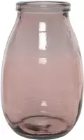 Vaas recycled glas 18x28 cm roze kopen?
