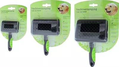 Vachtverzorging hond hondenborstel rubber massage, large - afbeelding 2